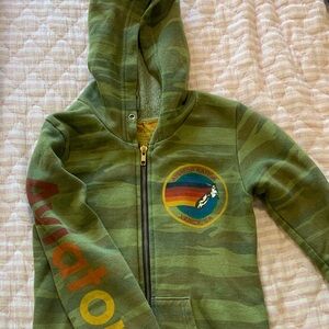 Aviator Nation Kids Olive Camo Hoodie